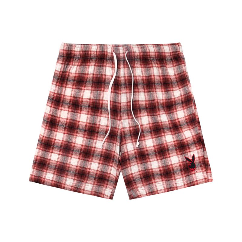 Calções Playboy State Line Flannel Masculino Vermelhas | CTVBI0528