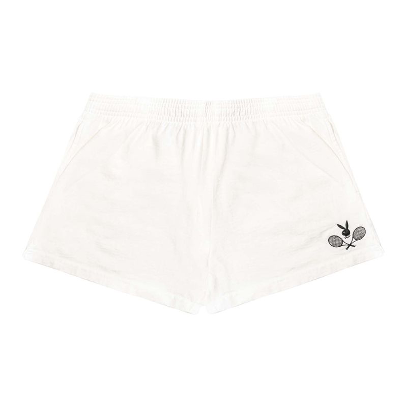 Calções Playboy Tenis Club Masculino Branco | MPNSY2093