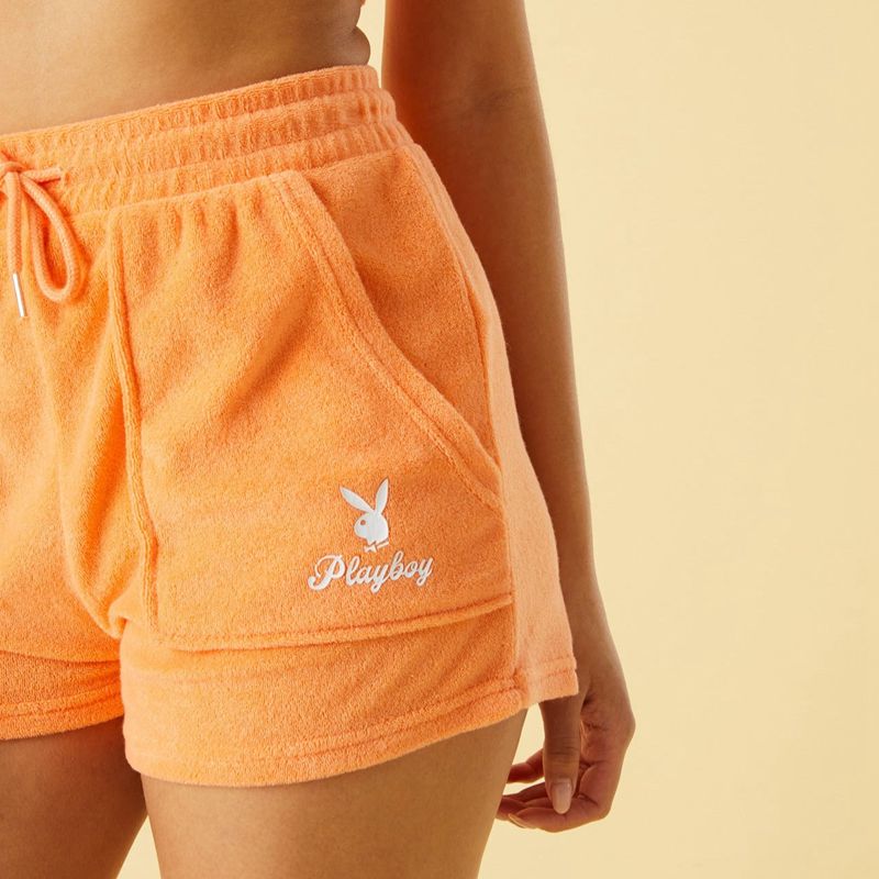 Calções Playboy Terry Feminino Marrom | DSRXC8316