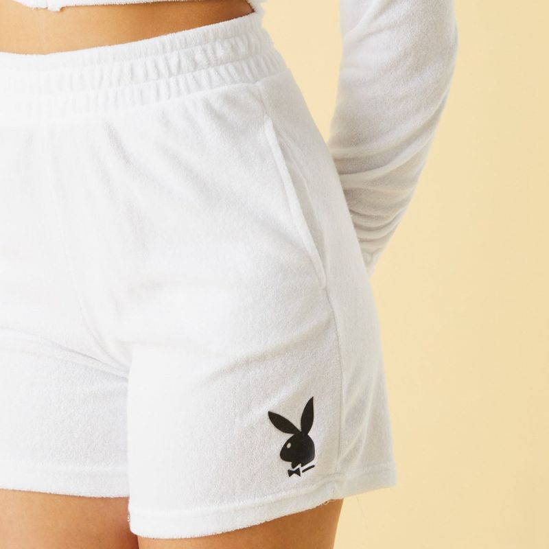 Calções Playboy Terry Longline Feminino Marrom | IPMFQ0628