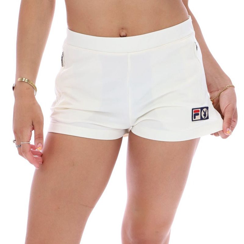 Calções Playboy X Fila Jeana Feminino Branco | ZREOW2374