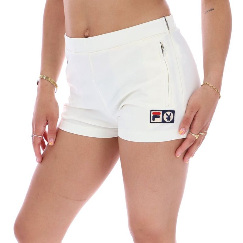 Calções Playboy X Fila Jeana Feminino Branco | ZREOW2374