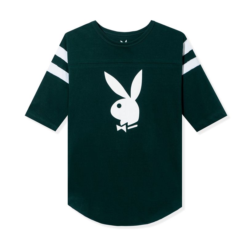 Camisas Playboy 53 Jersey Masculino Pretas Branco | QGMDK4862