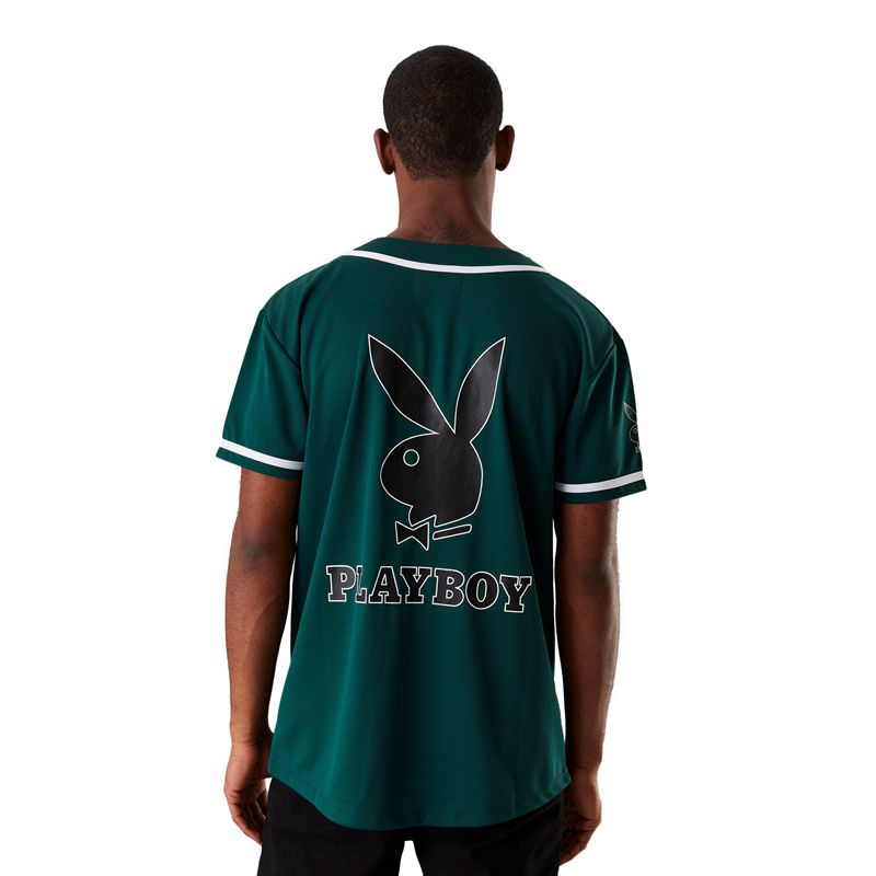 Camisas Playboy Baseball Jersey Masculino Verdes | BLREQ2063