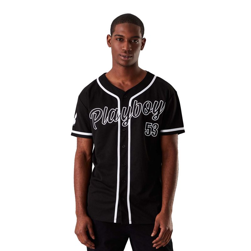 Camisas Playboy Baseball Jersey Masculino Verdes | BLREQ2063