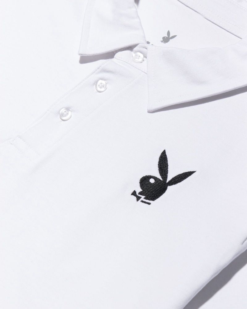 Camisas Playboy Classicos Rabbit Head Polo Masculino Pretas | CXRZH3154