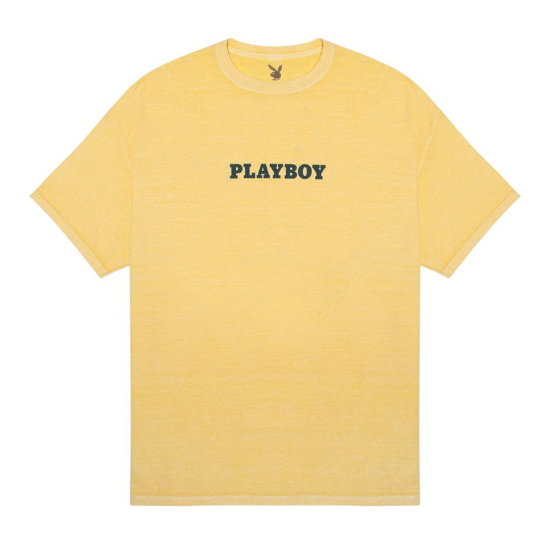 Camisas Playboy Crest Masculino Amarelas | DKJRC0748