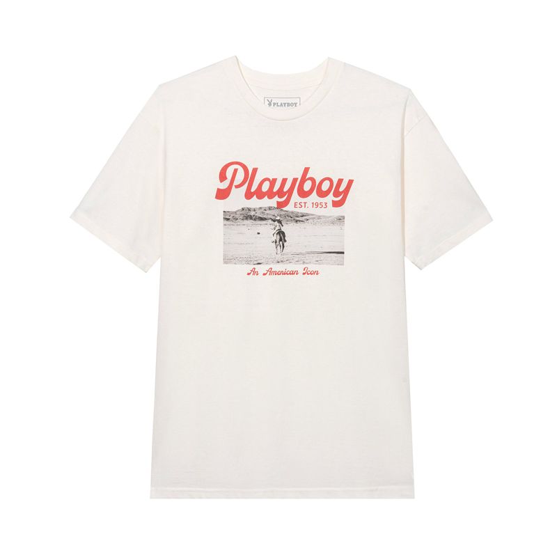 Camisas Playboy Desperado American Icon Masculino Branco | HZAPD5789