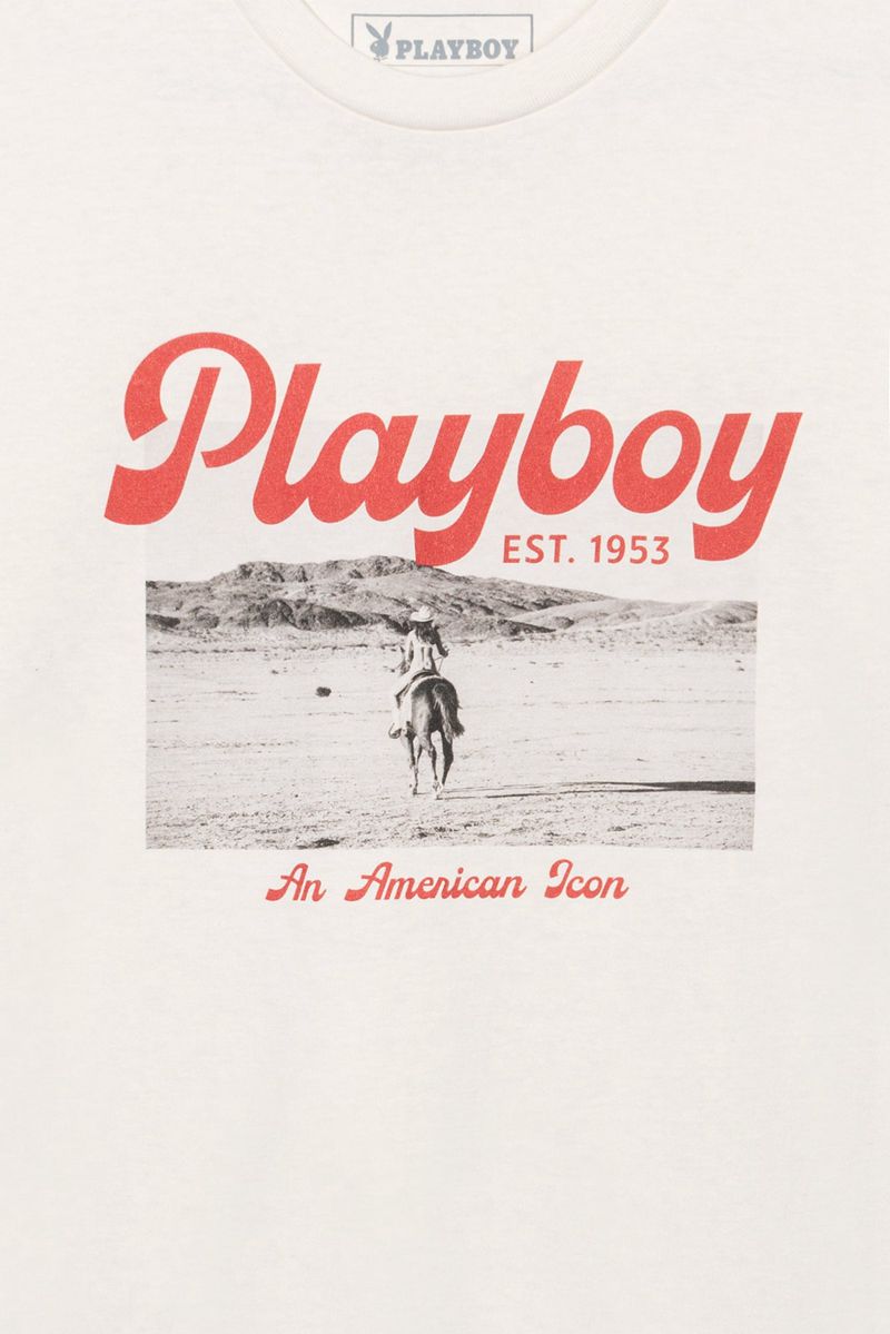 Camisas Playboy Desperado American Icon Masculino Branco | HZAPD5789