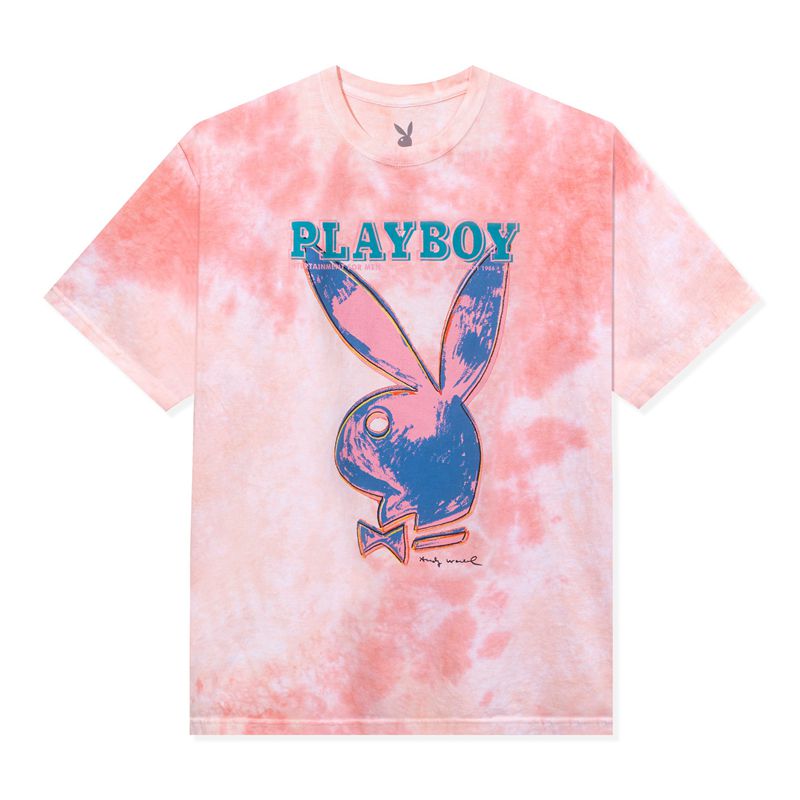 Camisas Playboy January 1986 Andy Warhol Cover Tie Dye Masculino Vermelhas | AURMT2305