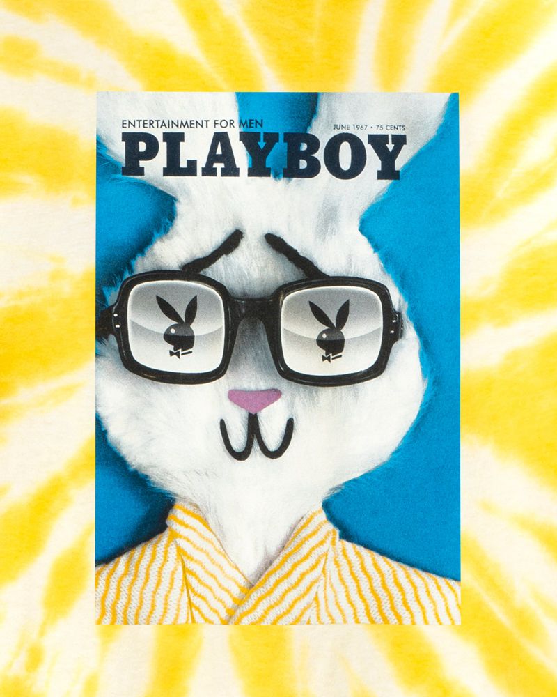 Camisas Playboy June 1967 Cover Tie-Dye Masculino Amarelas | JWPVZ2839