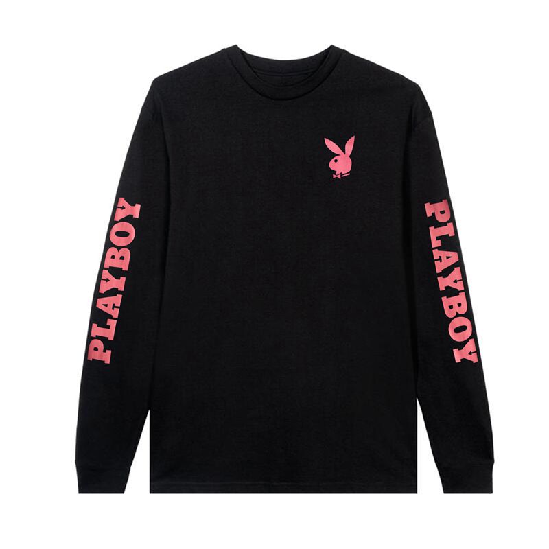 Camisas Playboy Masthead & Rabbit Head Long Sleeve Masculino Pretas | RZFKQ8205