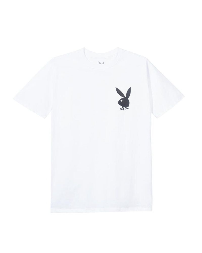 Camisas Playboy Masthead & Rabbit Head Masculino Branco Pretas | YFMZJ6829