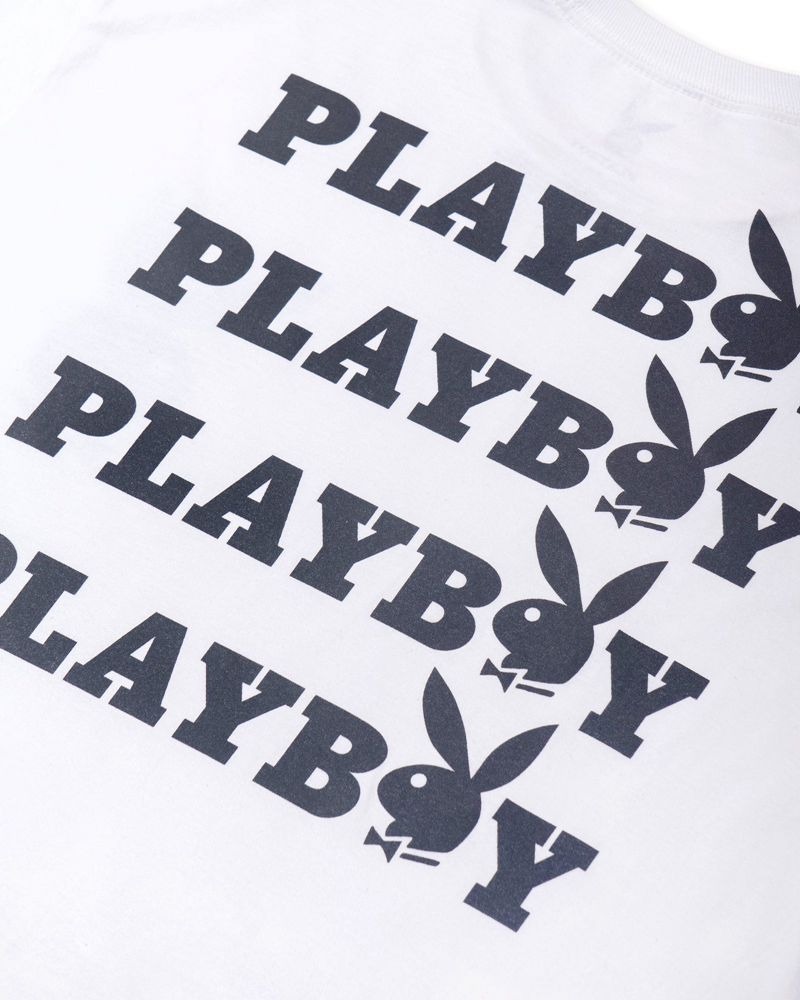 Camisas Playboy Masthead & Rabbit Head Masculino Branco Pretas | YFMZJ6829