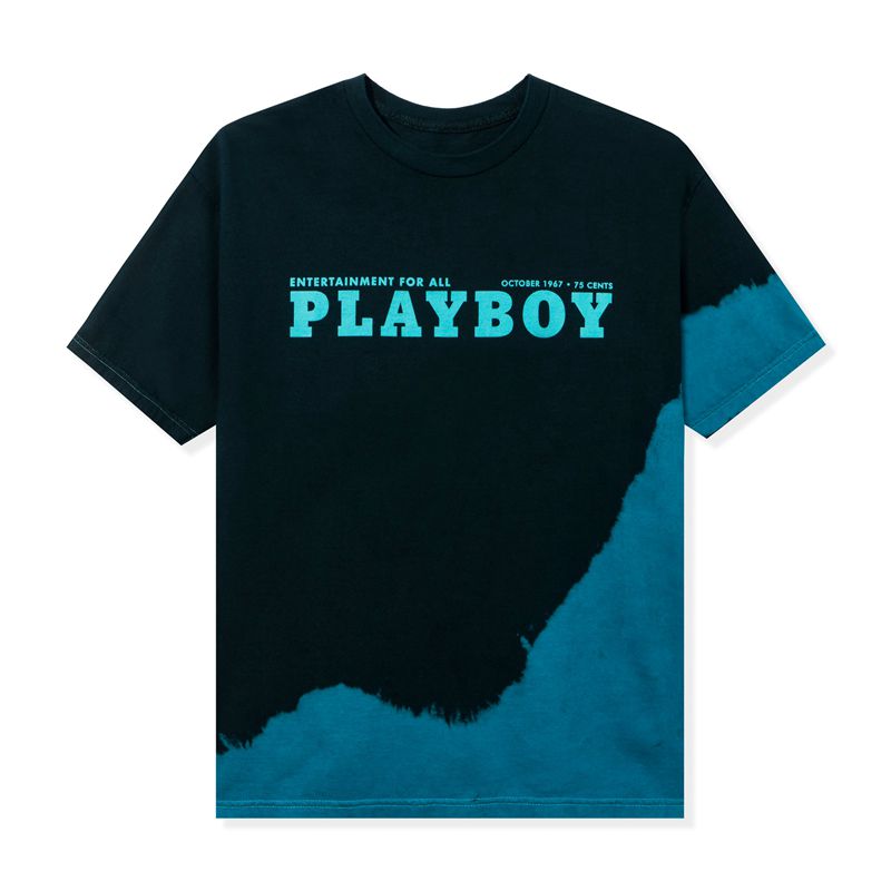 Camisas Playboy October 1967 Tie Dye Masculino Pretas Azuis | JVEQB6947