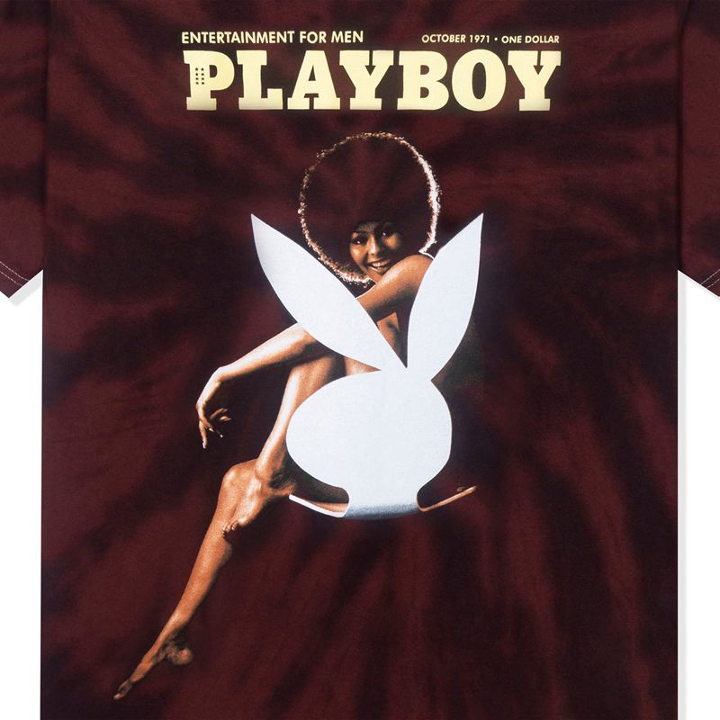 Camisas Playboy October 1971 Darine Stern Cover Tie Dye Masculino Pretas | EMGRY8260