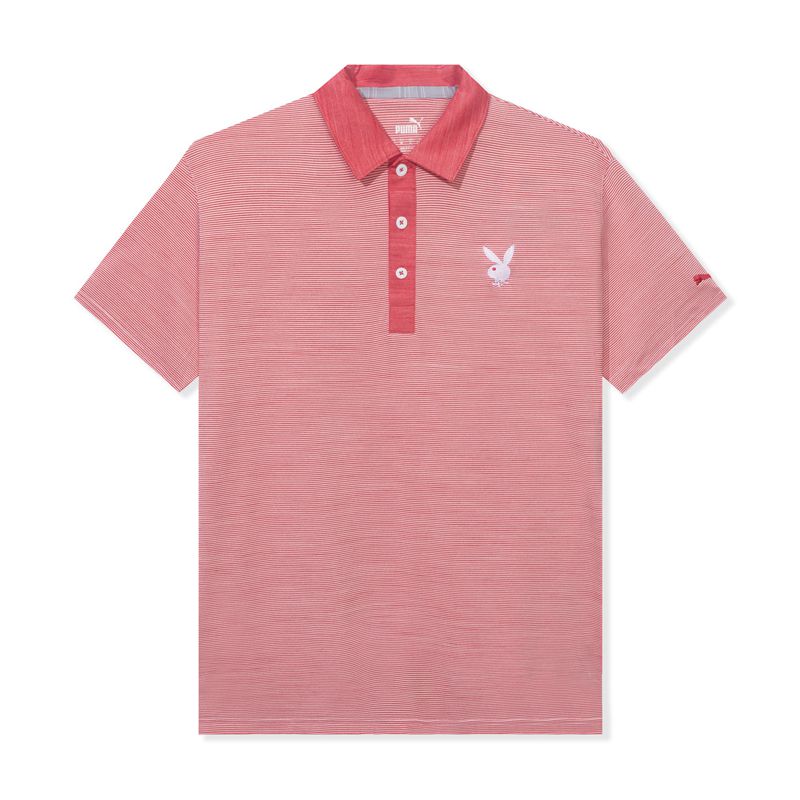 Camisas Playboy Puma Golfe Legend Polo Masculino Vermelhas | PBYKT2619