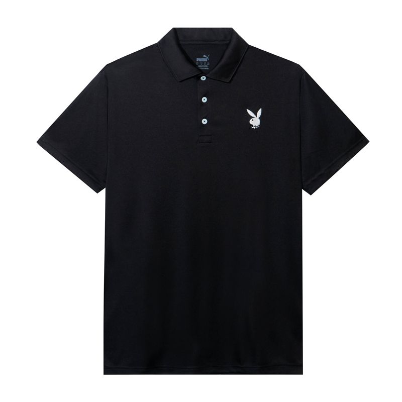 Camisas Playboy Puma Golfe Performance Polo Masculino Pretas | IDOKV2386