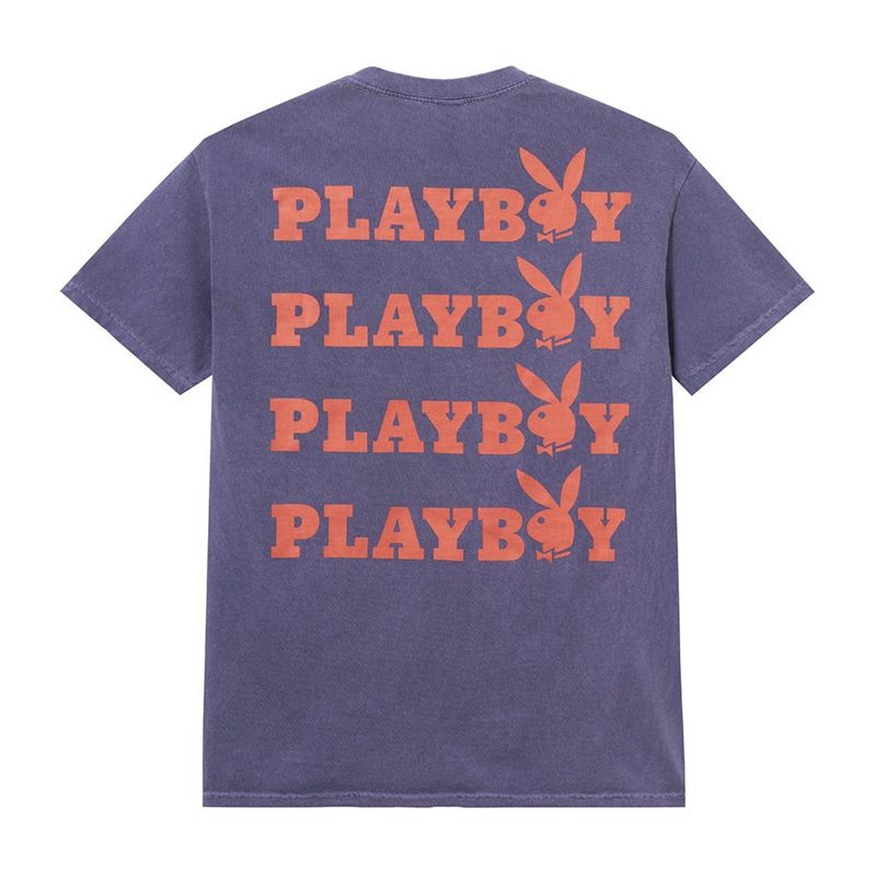 Camisas Playboy Purple Graphic Masculino Roxo | QEOSN5078