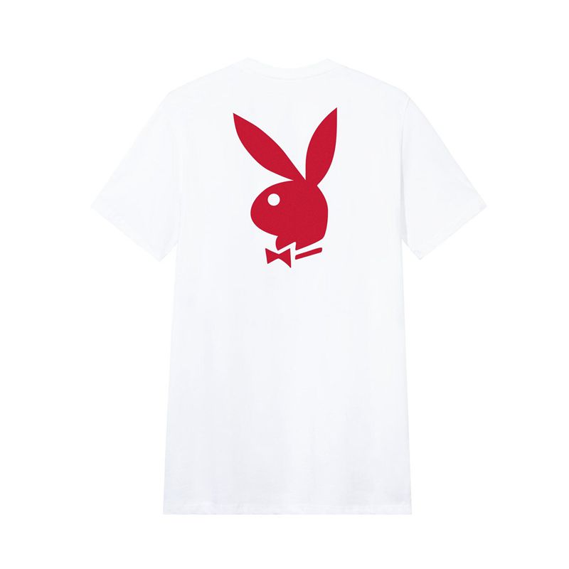 Camisas Playboy Rabbit Head Logo Masculino Rosa | PBNRK4821