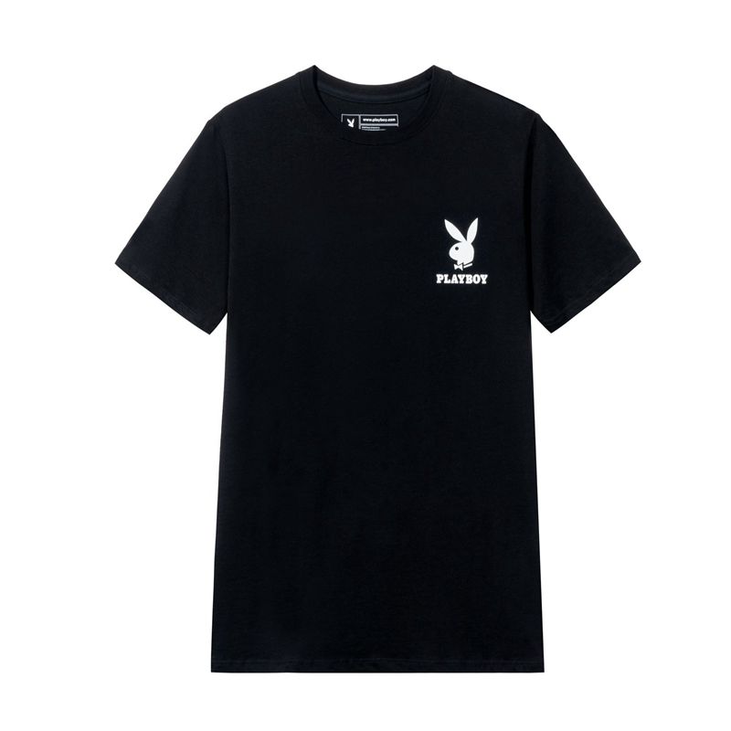 Camisas Playboy Rabbit Head Logo Masculino Rosa | PBNRK4821