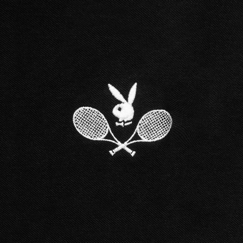 Camisas Playboy Tenis Club Polo Masculino Pretas | BUVDF8069