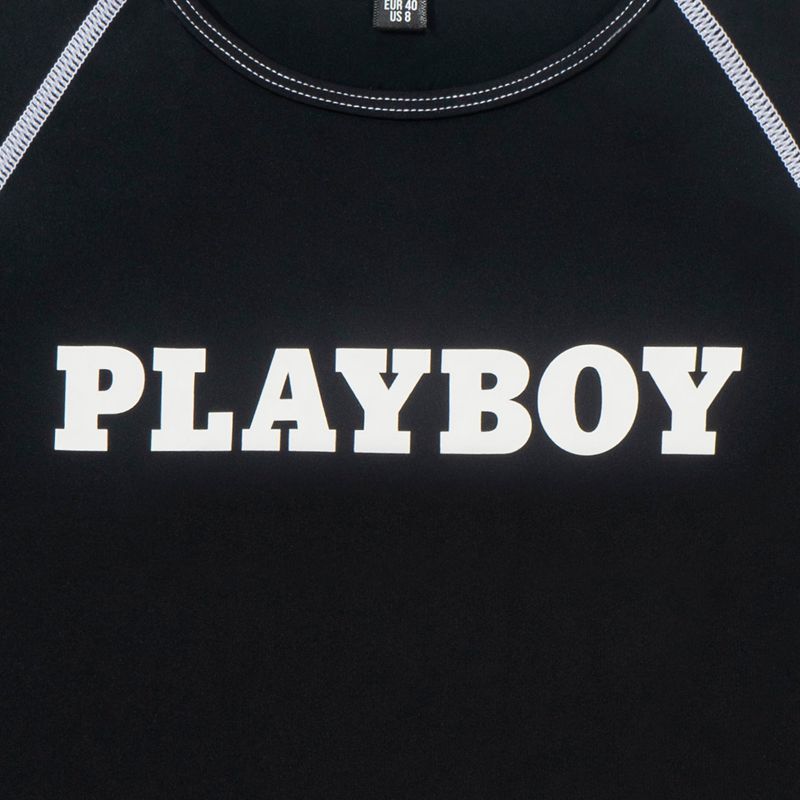 Camiseta Playboy Active Contrast Stitch Tee Feminino Laranja | DMJXR6875