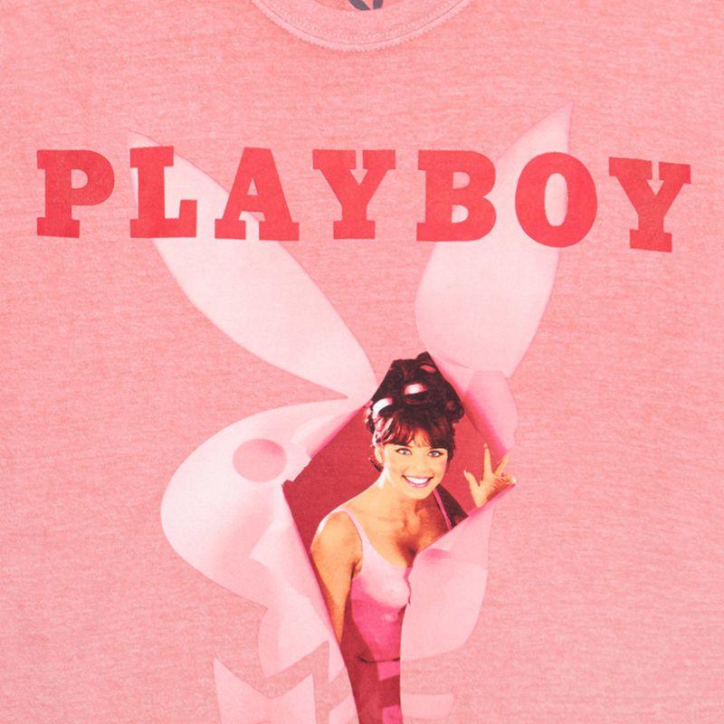 Camiseta Playboy August 1965 Cover Feminino Laranja | SMRQC6385