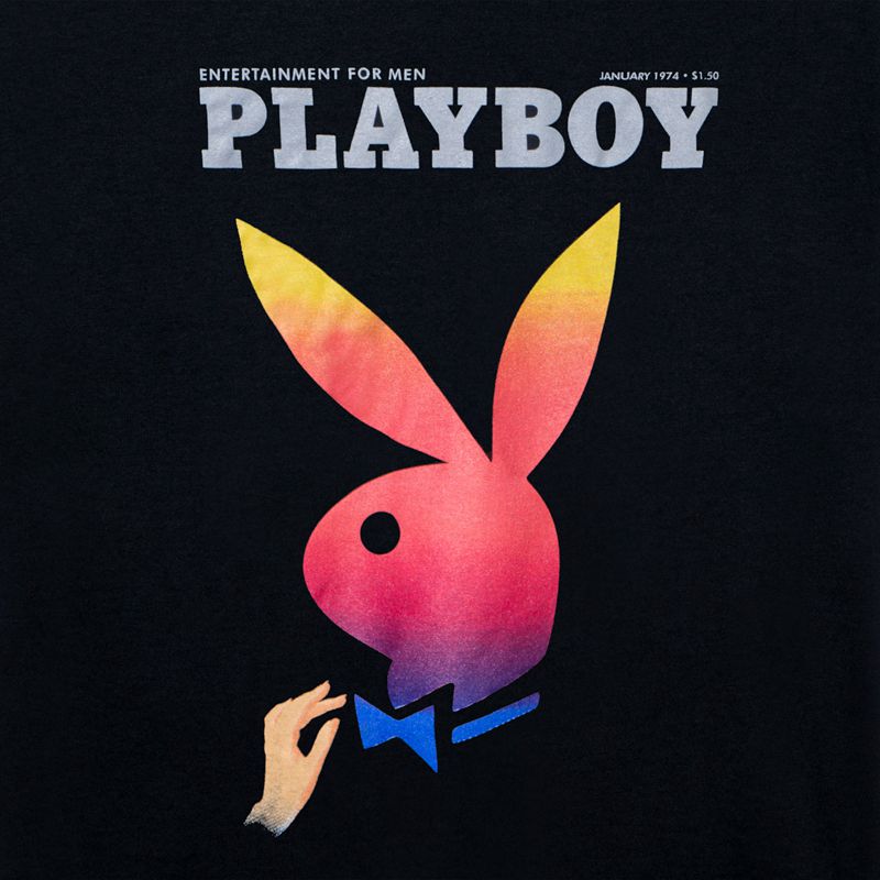 Camiseta Playboy January 1974 Cover Feminino Pretas Laranja | DXZVQ6528