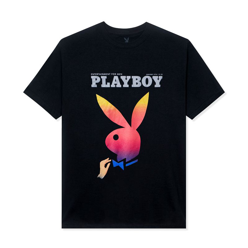 Camiseta Playboy January 1974 Cover Feminino Pretas Laranja | DXZVQ6528