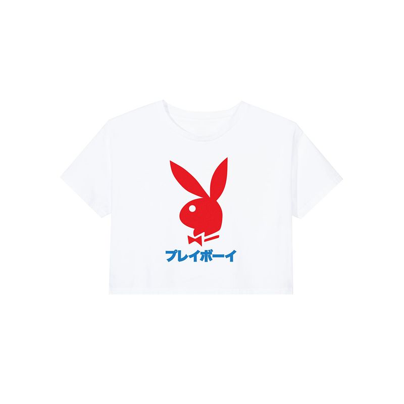 Camiseta Playboy Japanese Rabbit Head Feminino Pretas | JKCZX1354