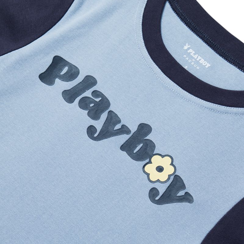 Camiseta Playboy Since 1953 Baby Feminino Azuis Cinzentas | KUQOG3681