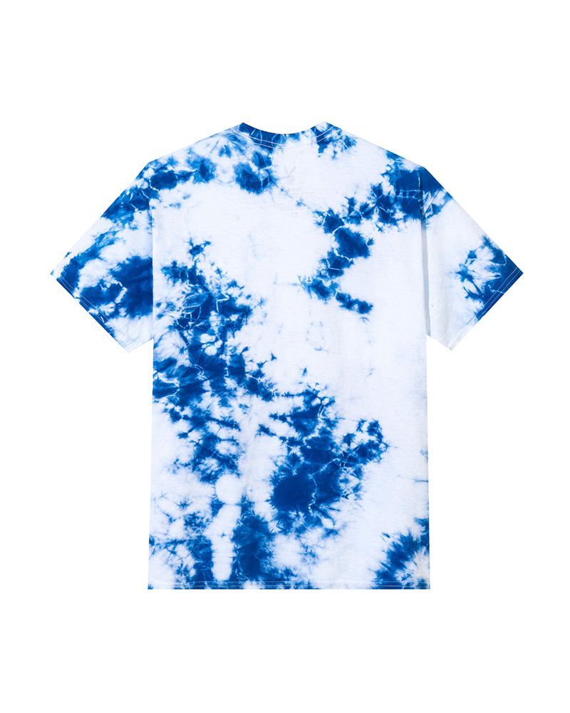 Camiseta Playboy Tie-Dye Au Naturel Feminino Branco Azuis | FQGNH0541