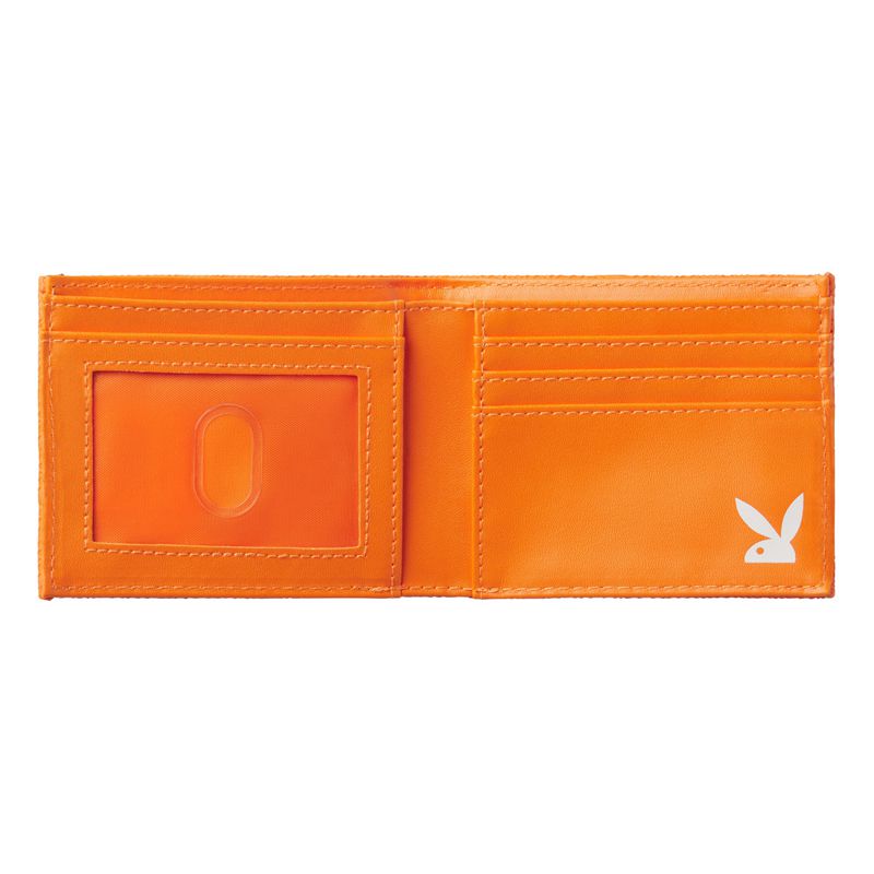 Carteiras Playboy Logo Bifold Masculino Laranja | GKHPW5374