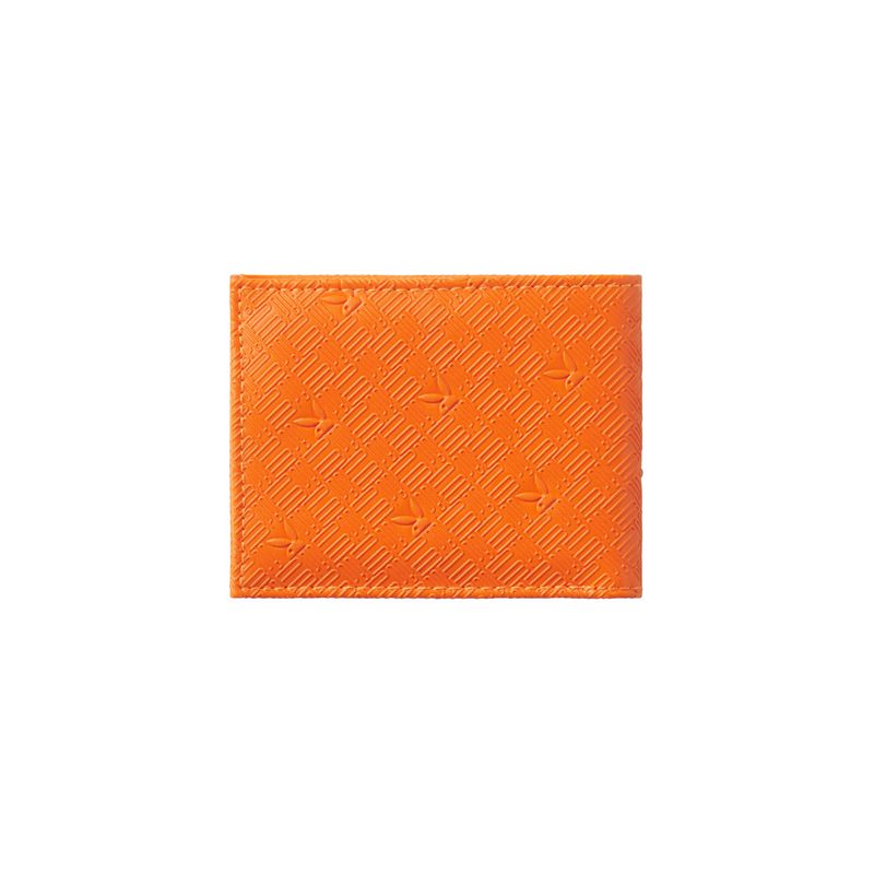 Carteiras Playboy Logo Bifold Masculino Laranja | GKHPW5374