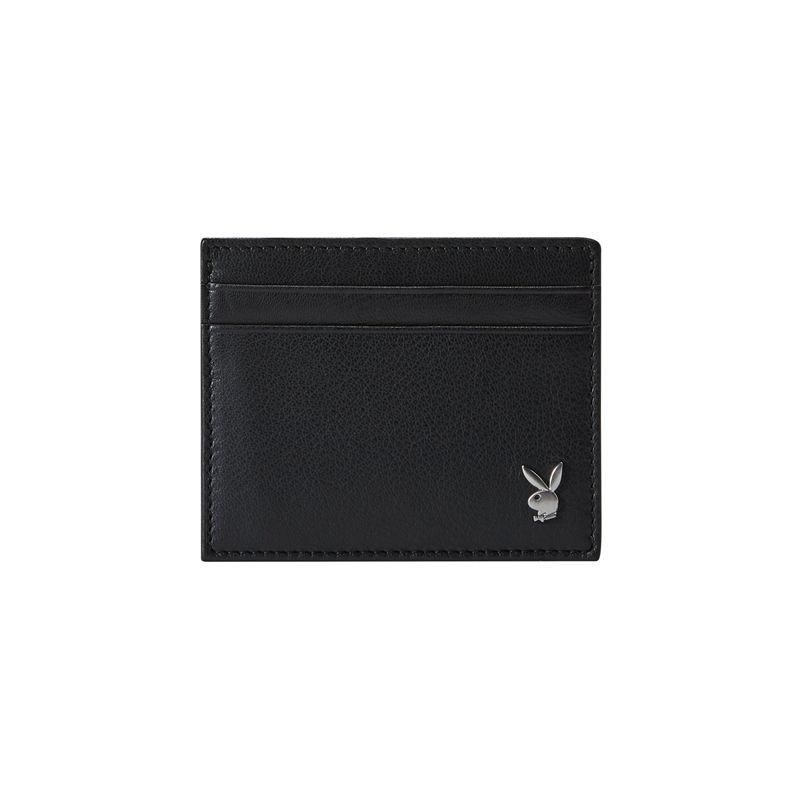 Carteiras Playboy Milled Front Pocket Masculino Pretas | ULDHE6972