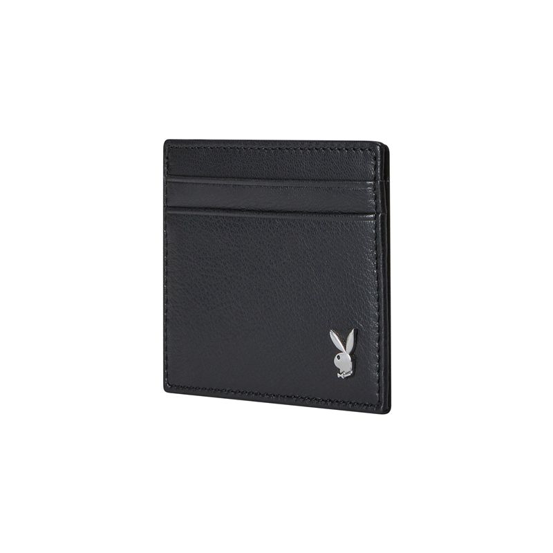 Carteiras Playboy Milled Front Pocket Masculino Pretas | ULDHE6972