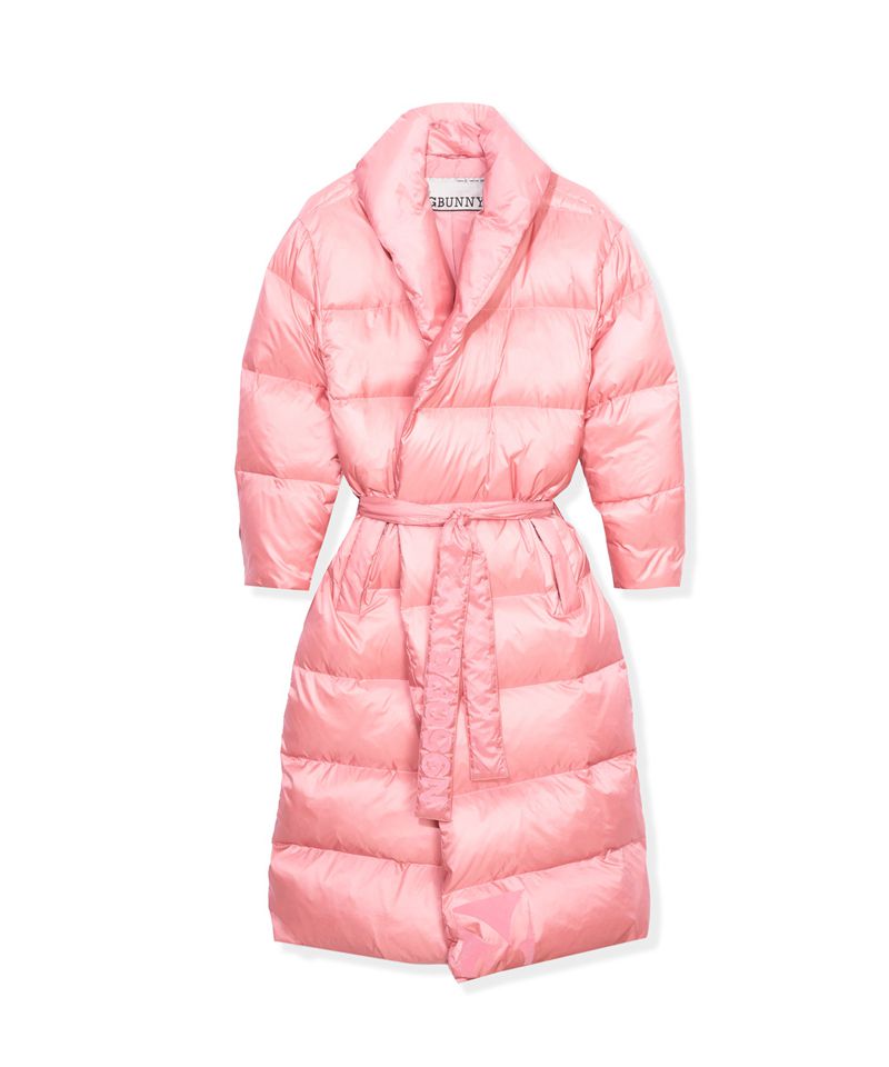 Casaco Playboy Belted Long Puffer Feminino Pretas | JRYQO0358