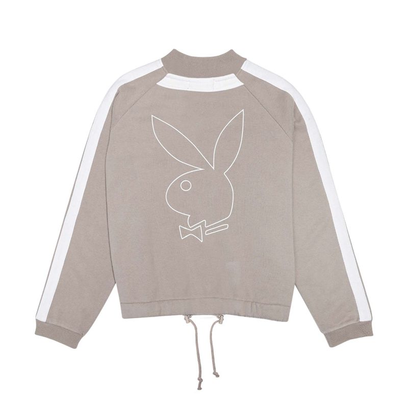 Casaco Playboy Bunny Bomber Feminino Cinzentas | IGSAX6912