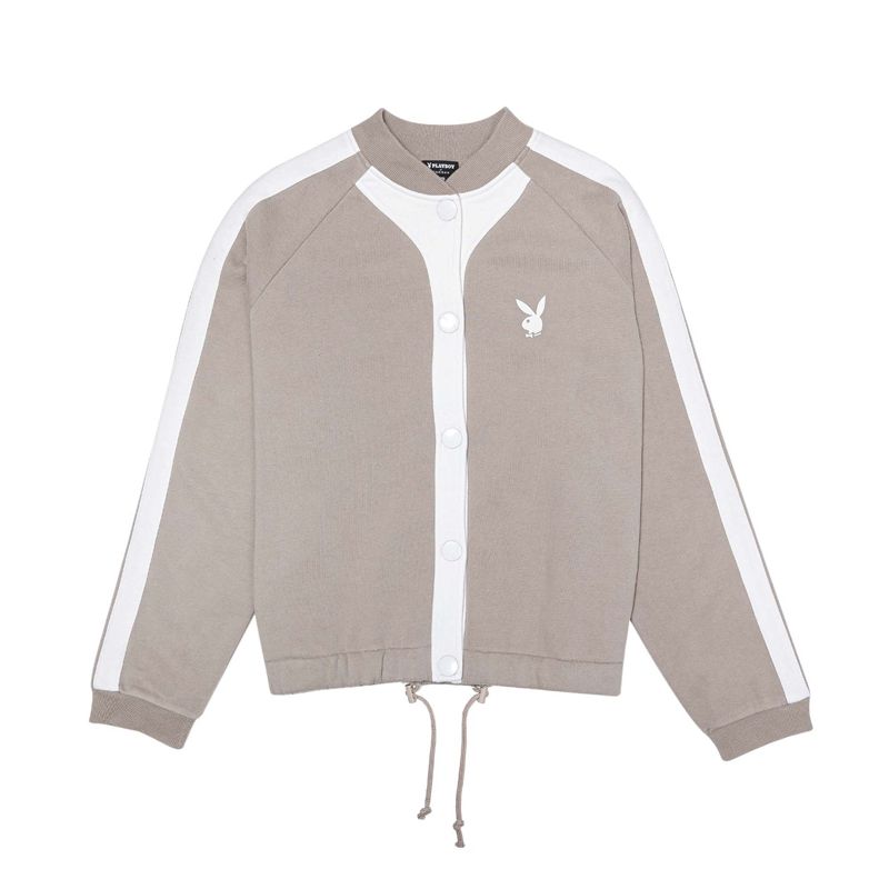 Casaco Playboy Bunny Bomber Feminino Cinzentas | IGSAX6912