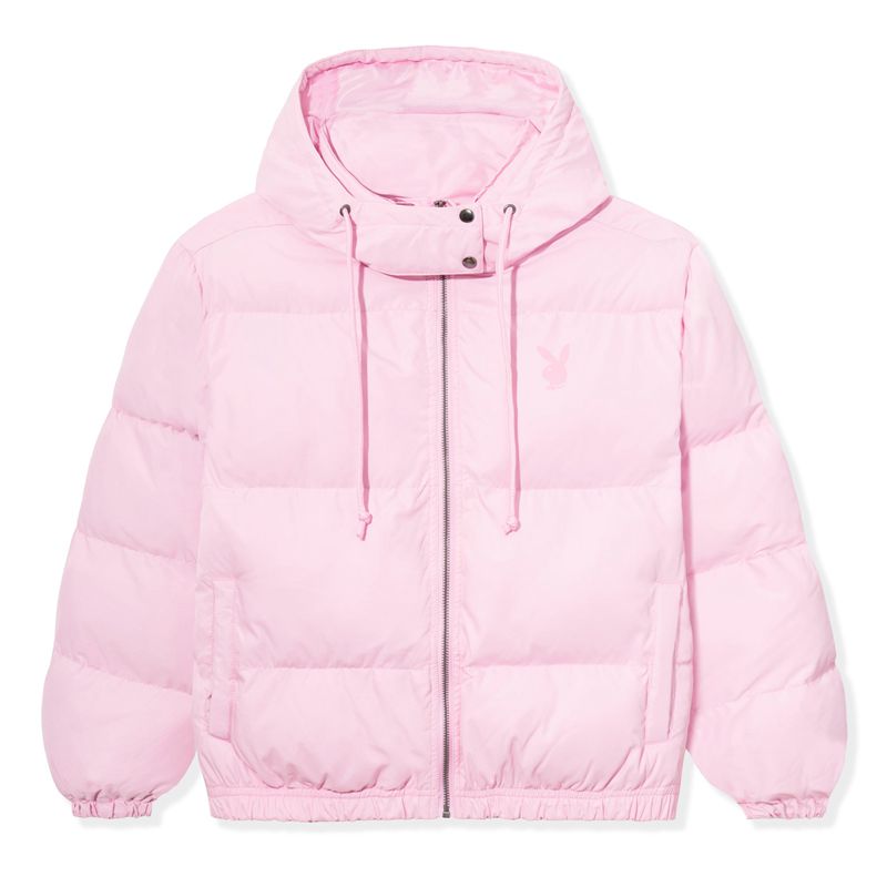 Casaco Playboy Club Puffer Feminino Rosa | OGJVZ4107