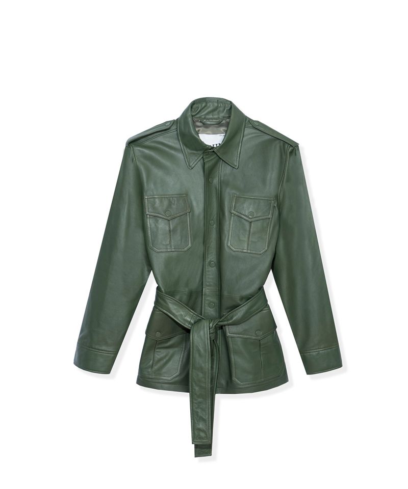 Casaco Playboy Couro Safari Feminino Verdes | VZCDR3127