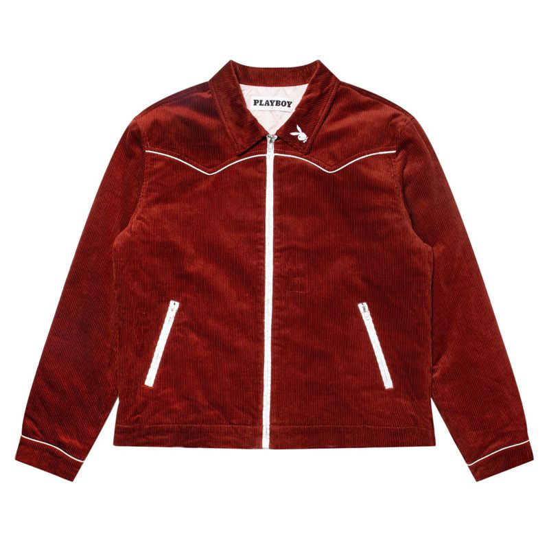 Casaco Playboy High Roller Jacket Masculino Vermelhas Escuro | XFNRB4261