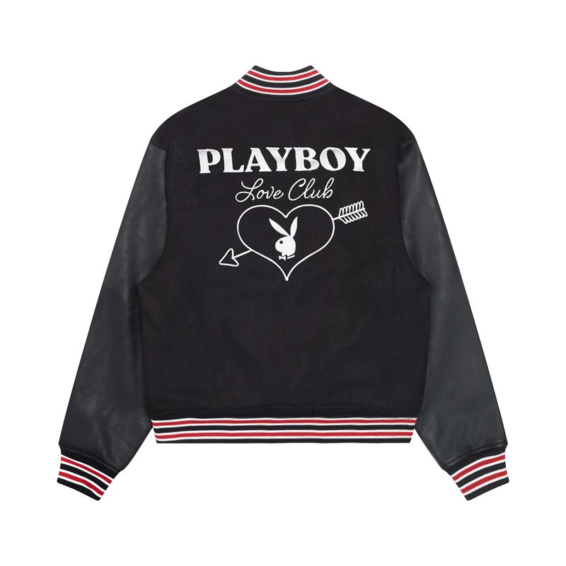 Casaco Playboy Love Club Letterman Bomber Feminino Cinzentas Escuro | FDJPC6785