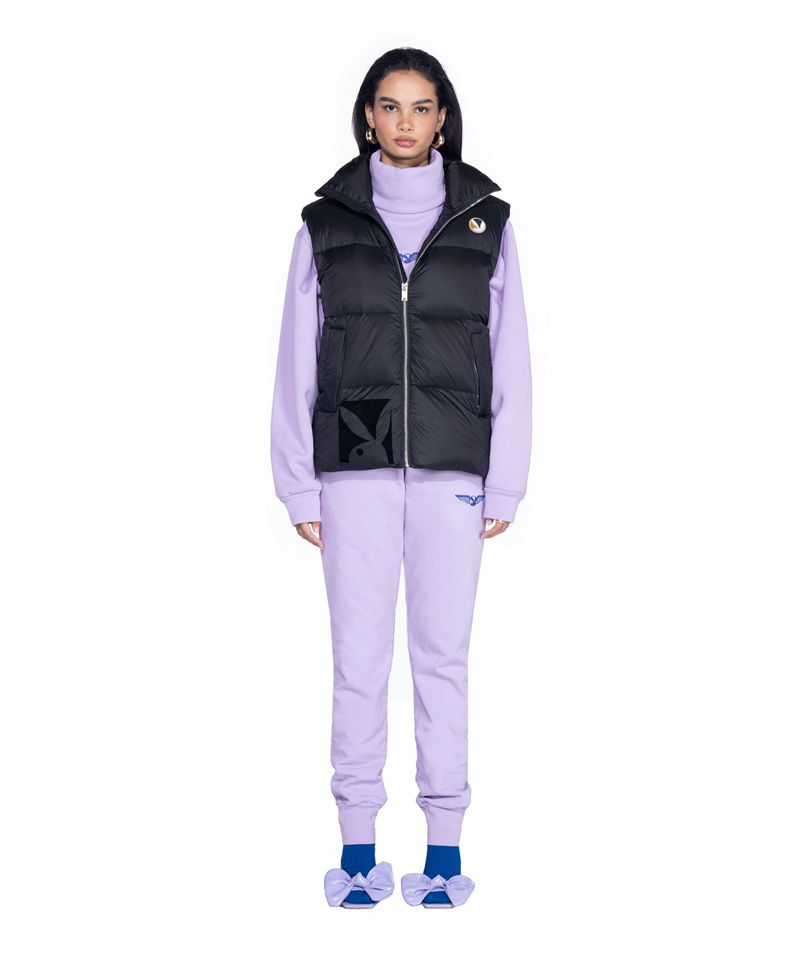 Casaco Playboy N950pb Puffer Vest Feminino Pretas | XOQTM1280