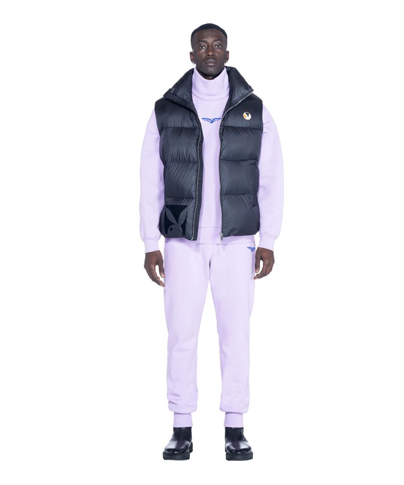 Casaco Playboy N950pb Puffer Vest Masculino Pretas | RSZDH0971