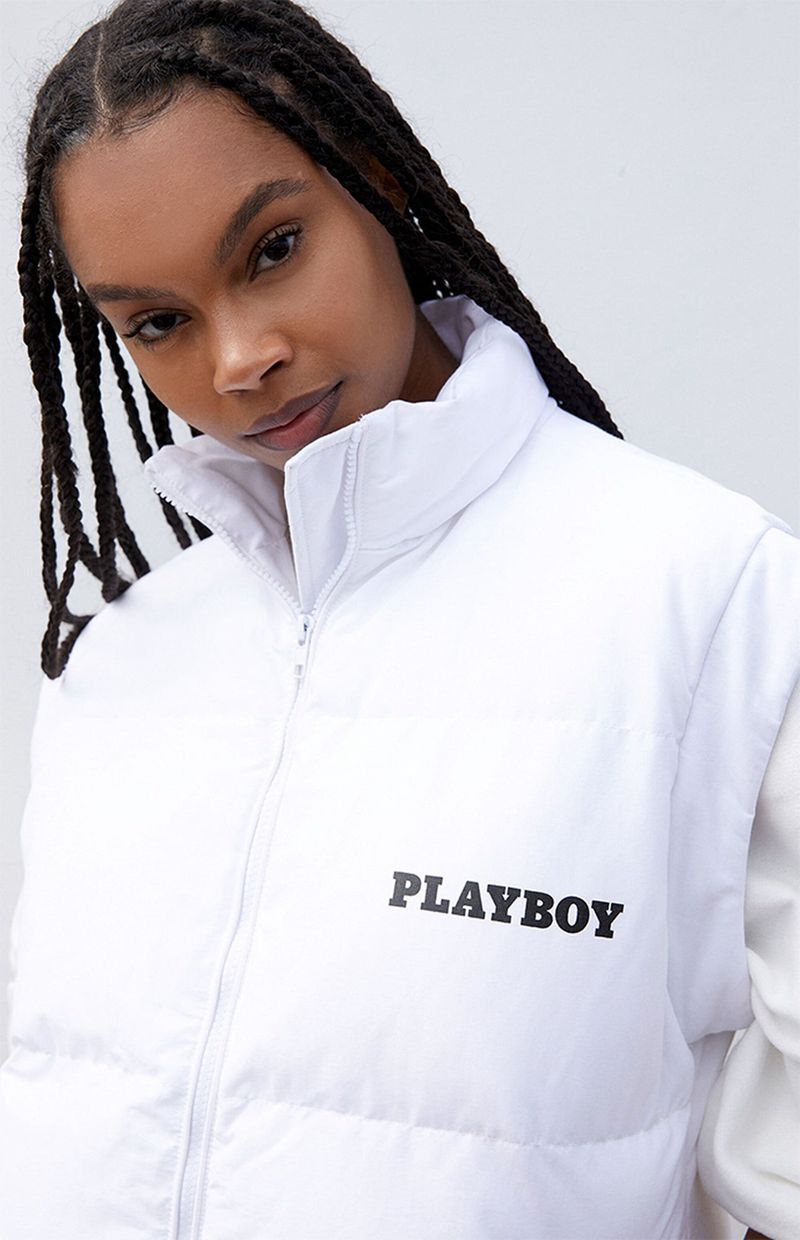 Casaco Playboy Puffer Vest Feminino Pretas | YIKGX1402