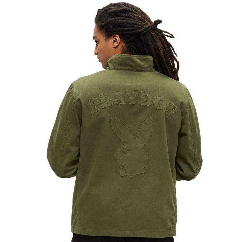 Casaco Playboy X Alpha Industries Field Jacket Masculino Verdes | ALDXM2015