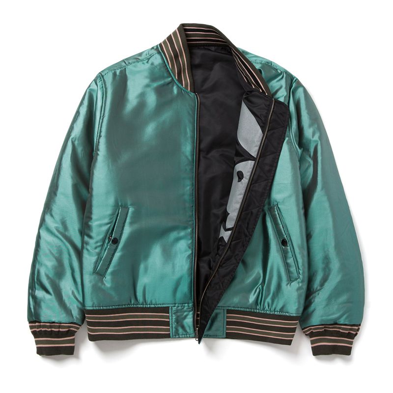 Casaco Playboy X Huf Reversible Bomber Jacket Masculino Pretas Verdes | WNFCP8935