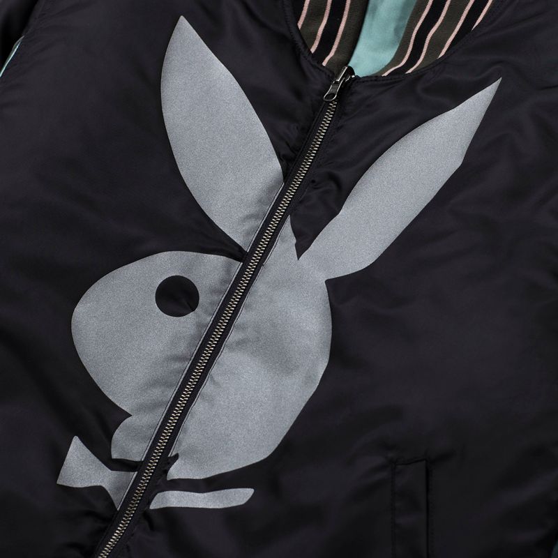 Casaco Playboy X Huf Reversible Bomber Jacket Masculino Pretas Verdes | WNFCP8935